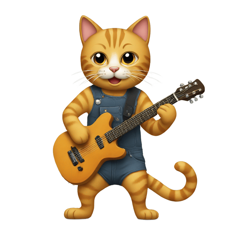 genmoji：猫弹吉他