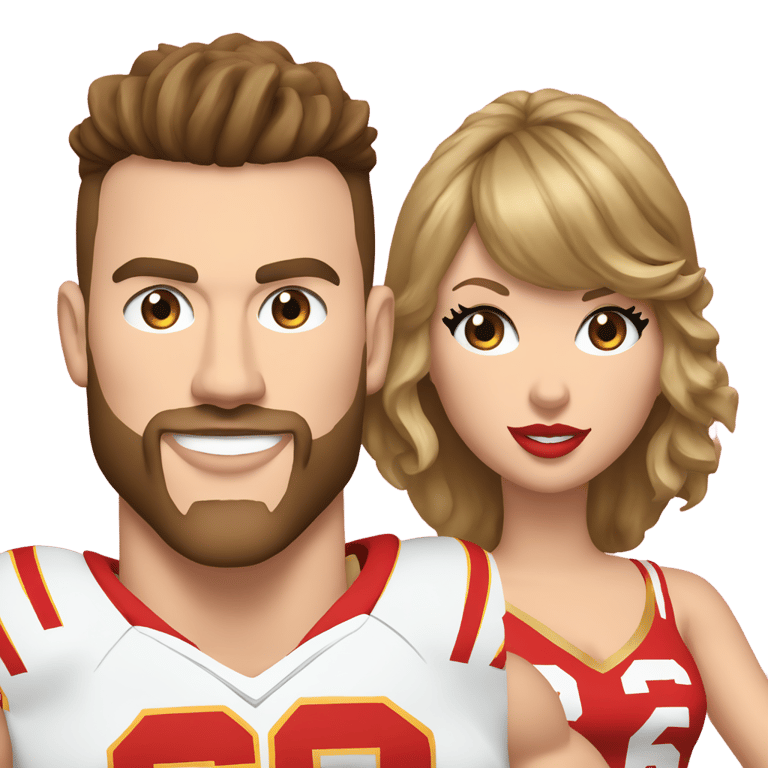 genmoji : 50% Travis Kelce 50% Taylor Swift