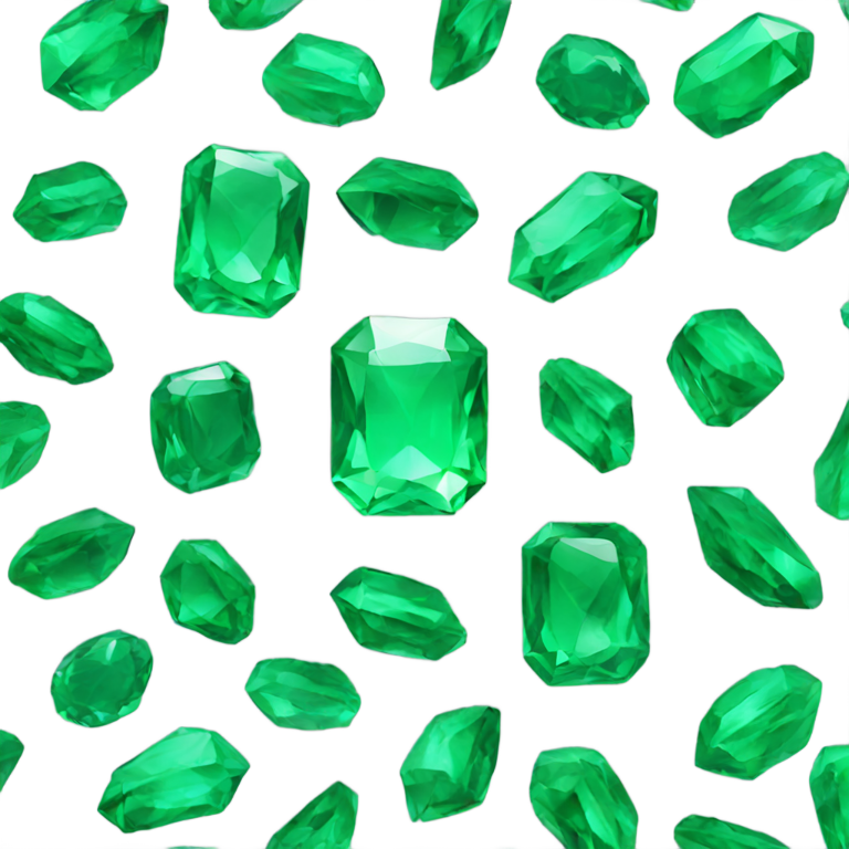 genmoji : Émeraude verte gemme