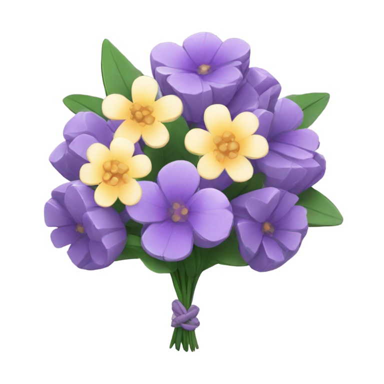 genmoji：紫水晶与花束