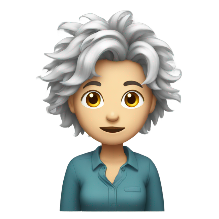genmoji：27岁超负荷工作的妈妈，头发凌乱