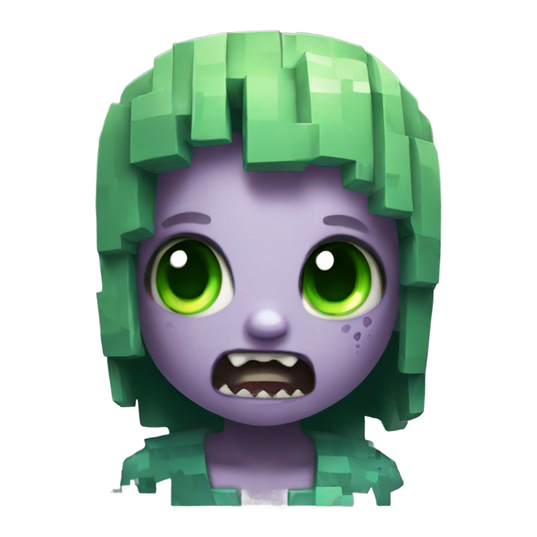 genmoji : Un bébé zombie de Minecraft mignon
