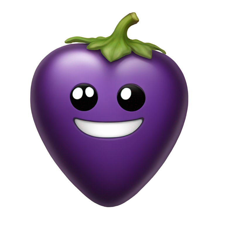 genmoji：茄子形状的心形