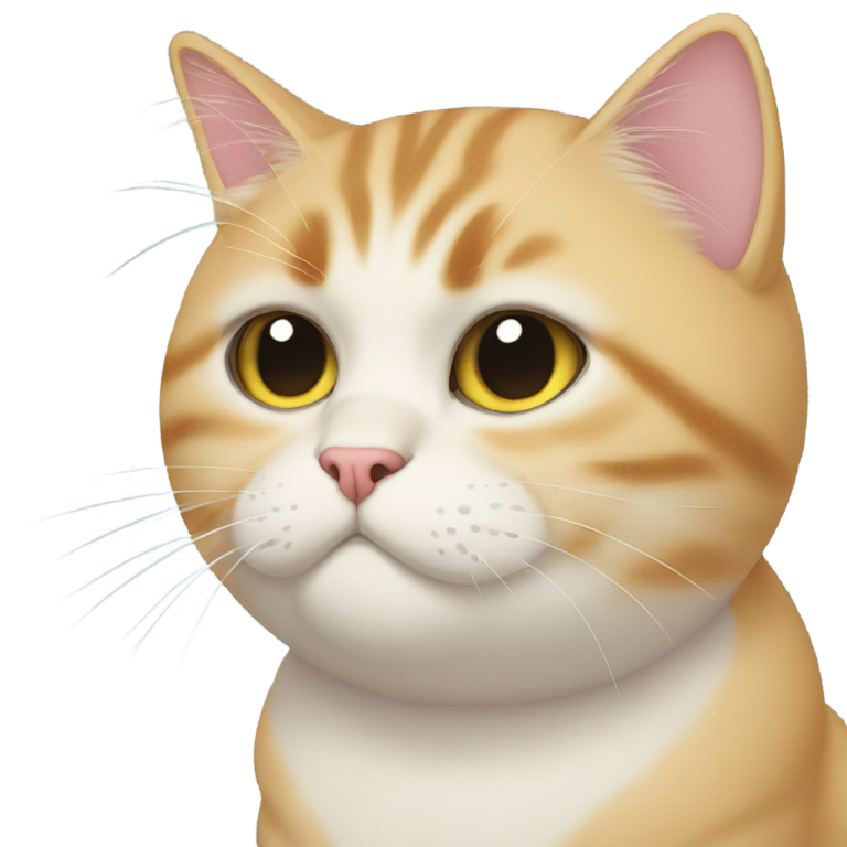 絵文字：非常に失望した猫、悲しみと失望から涙が目から落ちる