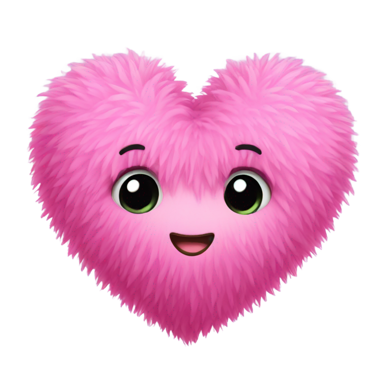 genmoji：粉红色毛茸茸的心形