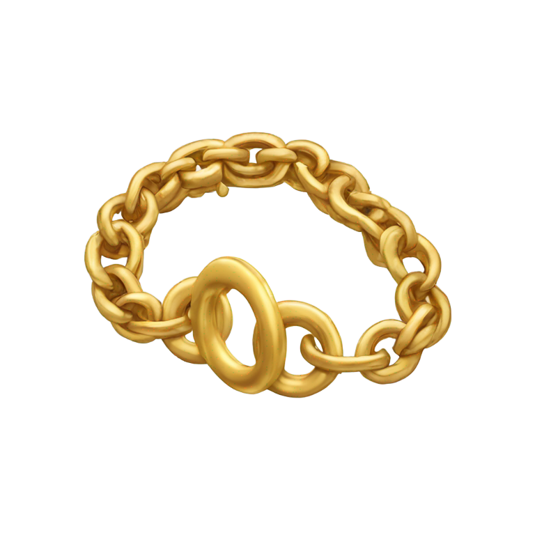 genmoji: i need a unit of a gold ring, gold chain and gold earrings