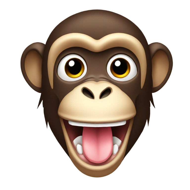 genmoji: Monkey with tongue out