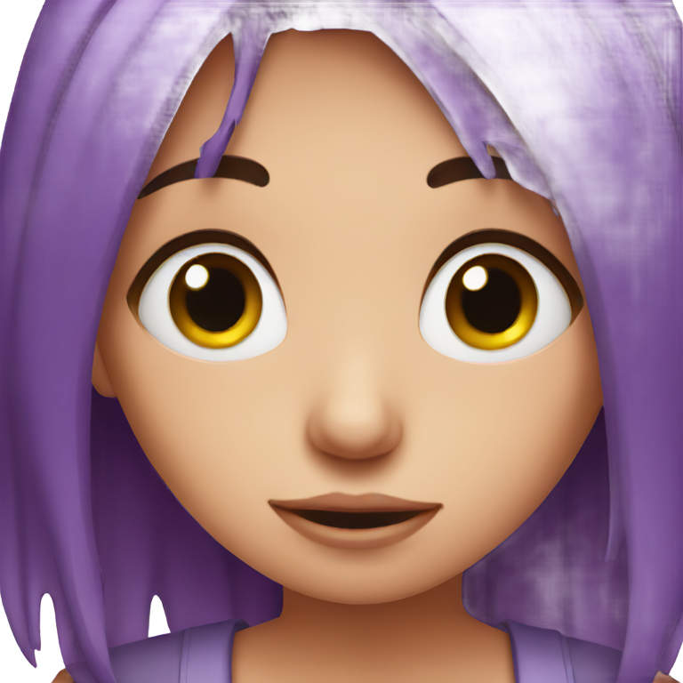 genmoji：哭泣的紫发女孩