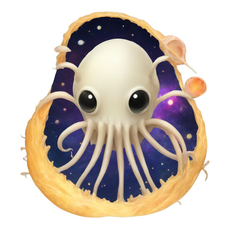 genmoji：恐怖的软体动物用白垩吸管吞噬宇宙