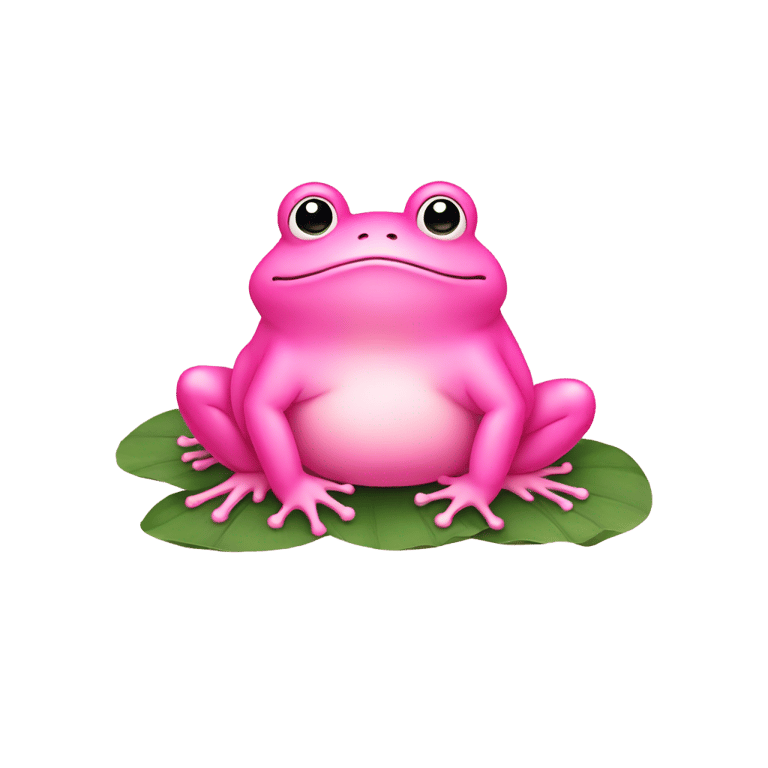 genmoji : Gros crapaud rose avec une fleur de lotus