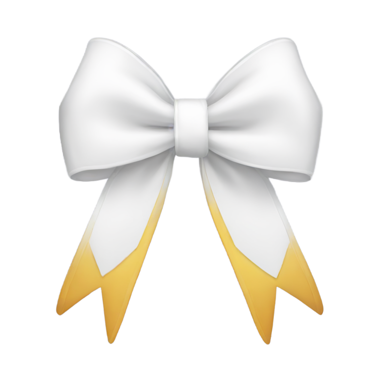 genmoji : Arc de pom-pom blanc