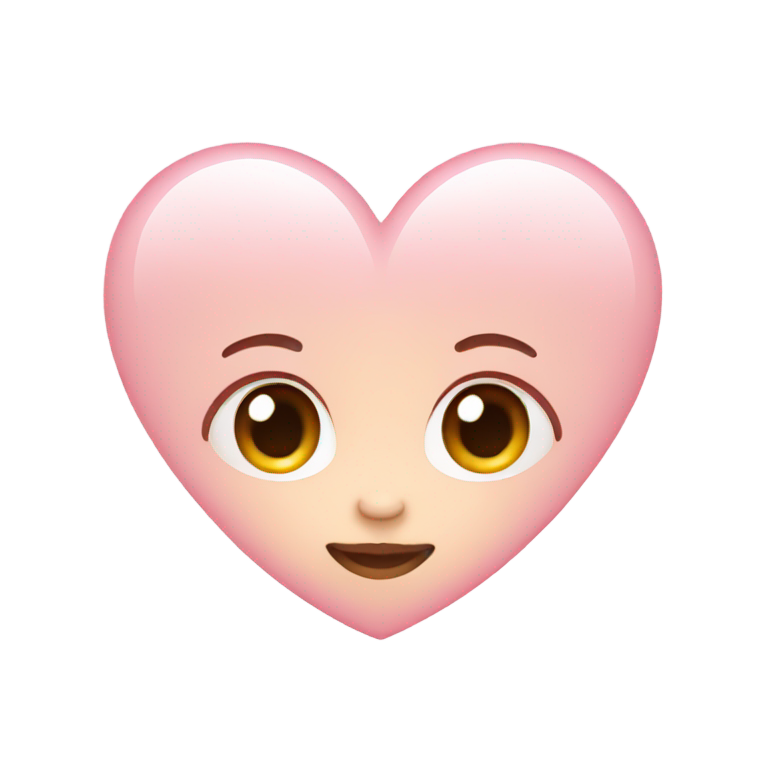 genmoji : Cœur rose pâle