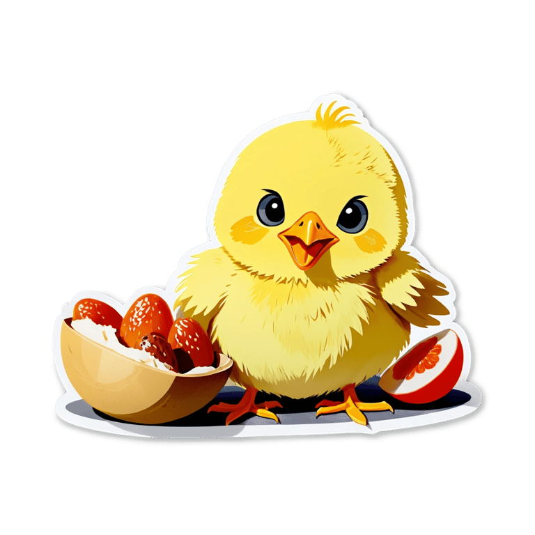 genmoji：小鸡吃很多东西