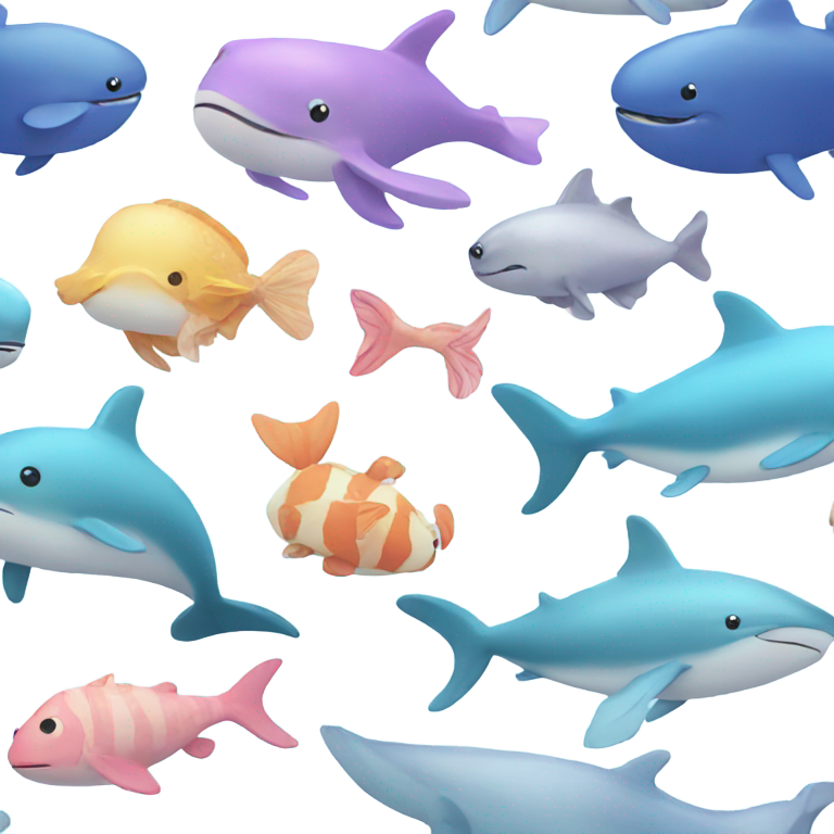 genmoji：柔和的海洋动物