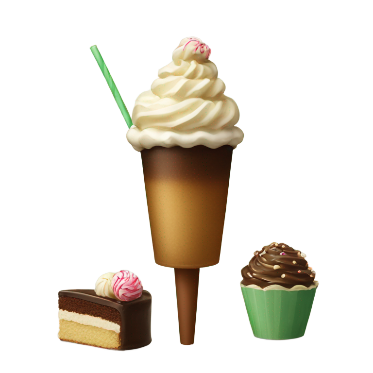 genmoji: A delicious Starbucks drink with a cake pop