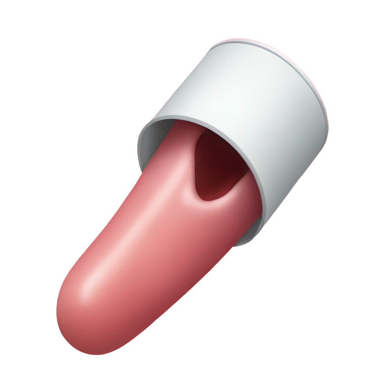 genmoji: tongue rolled in a tube shape