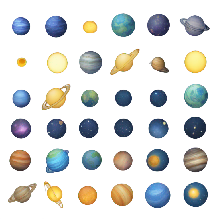 絵文字：宇宙カレンダーアイコン
