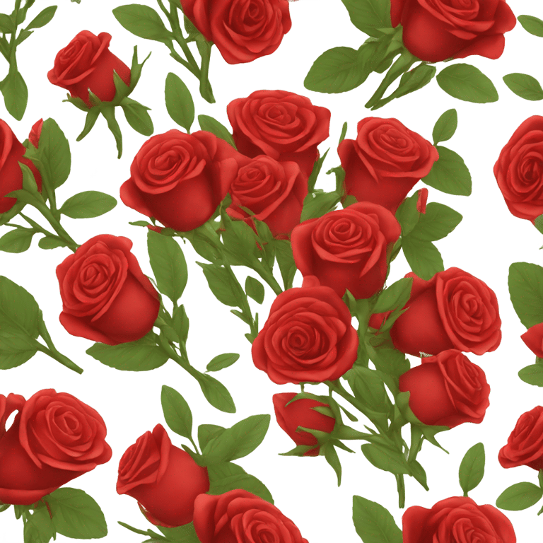 genmoji：红玫瑰花束