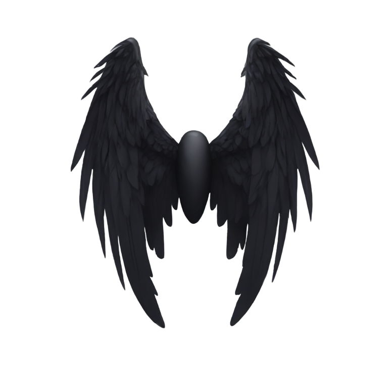 絵文字：黒い翼