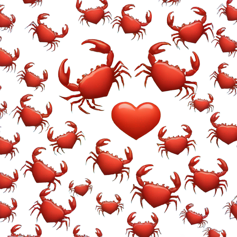 genmoji : crabes cœur