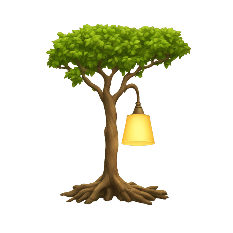 genmoji : Tree and a lamp