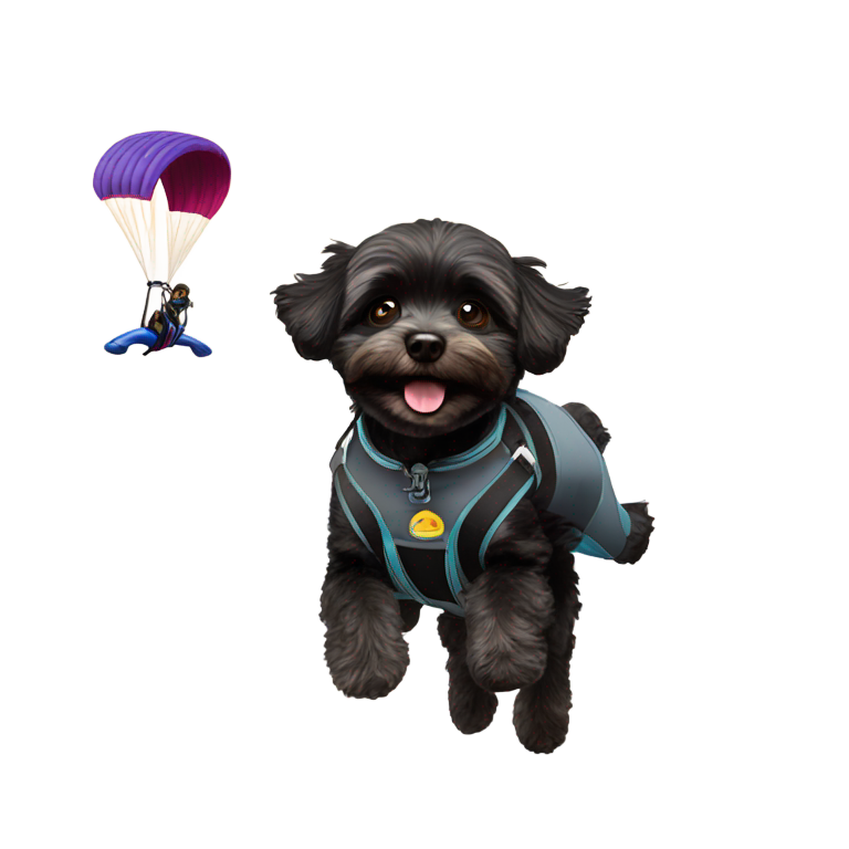 genmoji：黑色约克普在迪拜跳伞