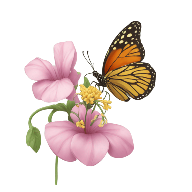 絵文字：Flower + Butterfly
