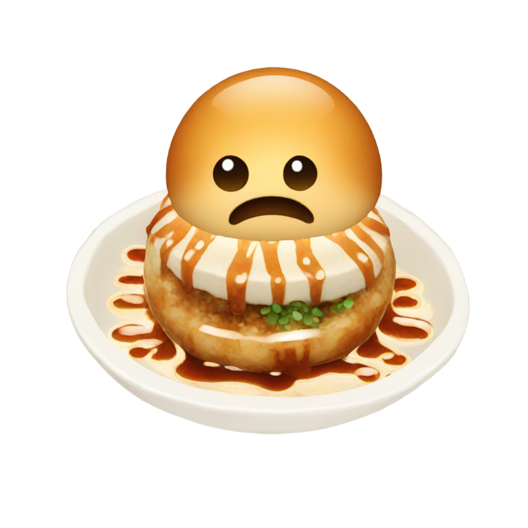 絵文字：この人の顔をたこ焼きにする