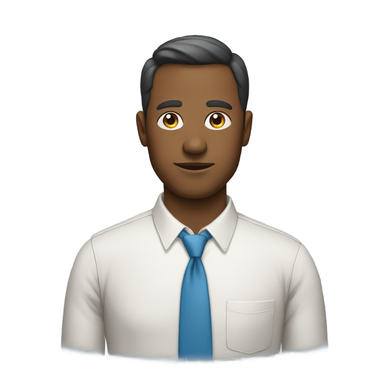 genmoji : man wearing shirt and loose tie