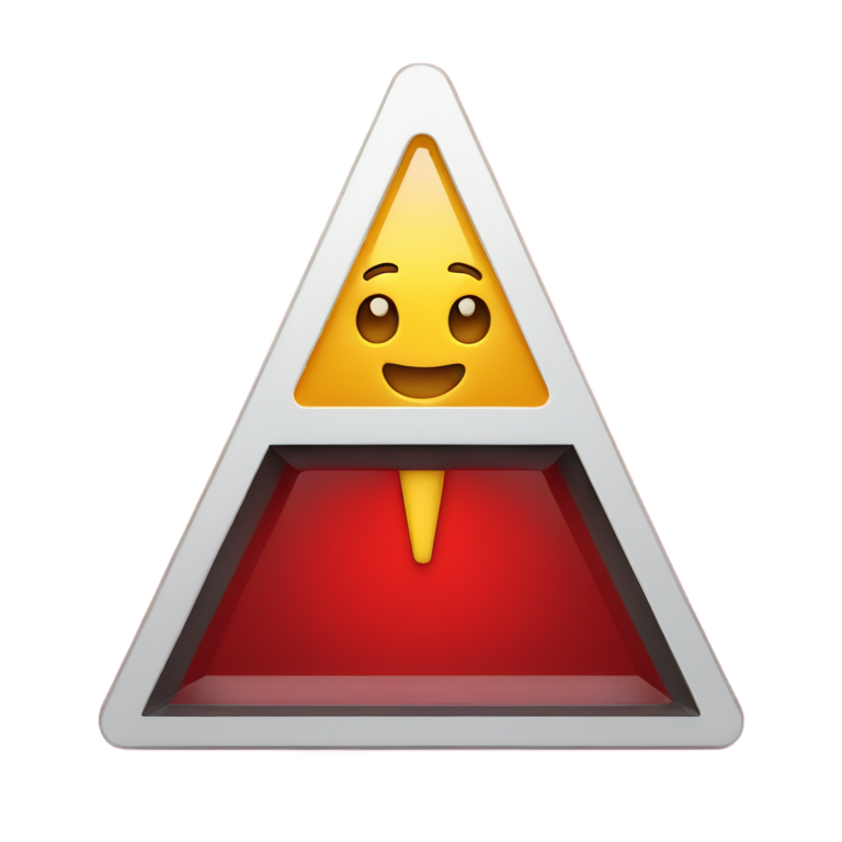 genmoji: point d'exclamation dans un panneau triangle rouge