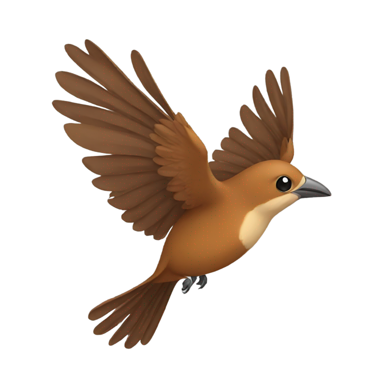 genmoji：Brown bird flying