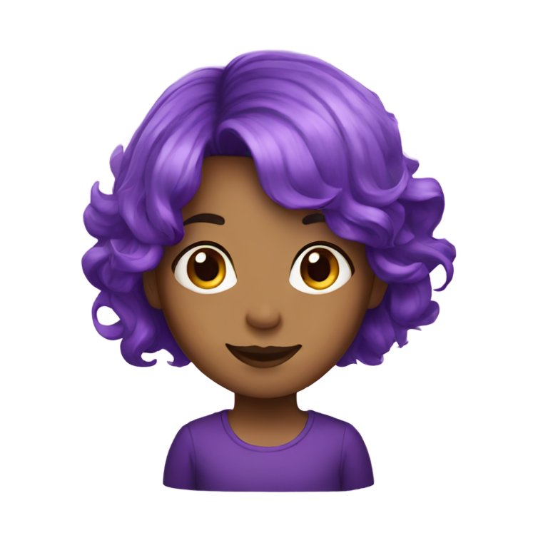 genmoji：紫发女孩与星星