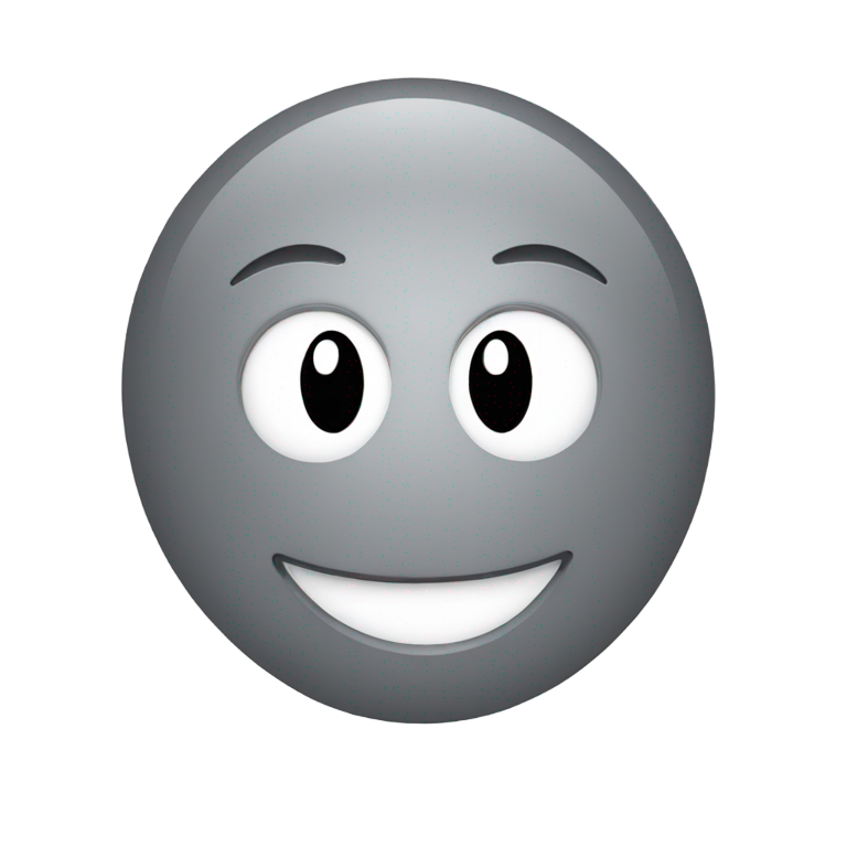 genmoji: A gray smiley face