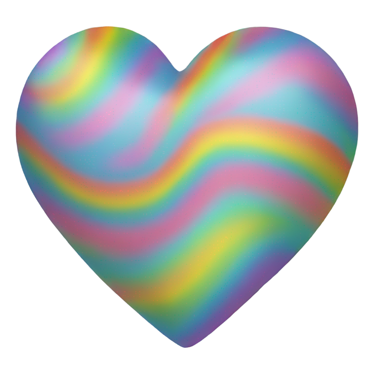 genmoji: a rainbow heart emoji
