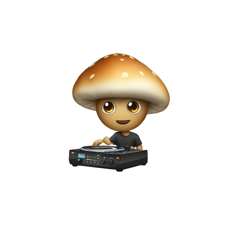 絵文字：DJ'ing mushroom