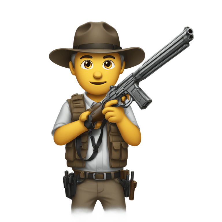 genmoji : A gun holding a gun holding a gun holding a gun holding a gun repeating