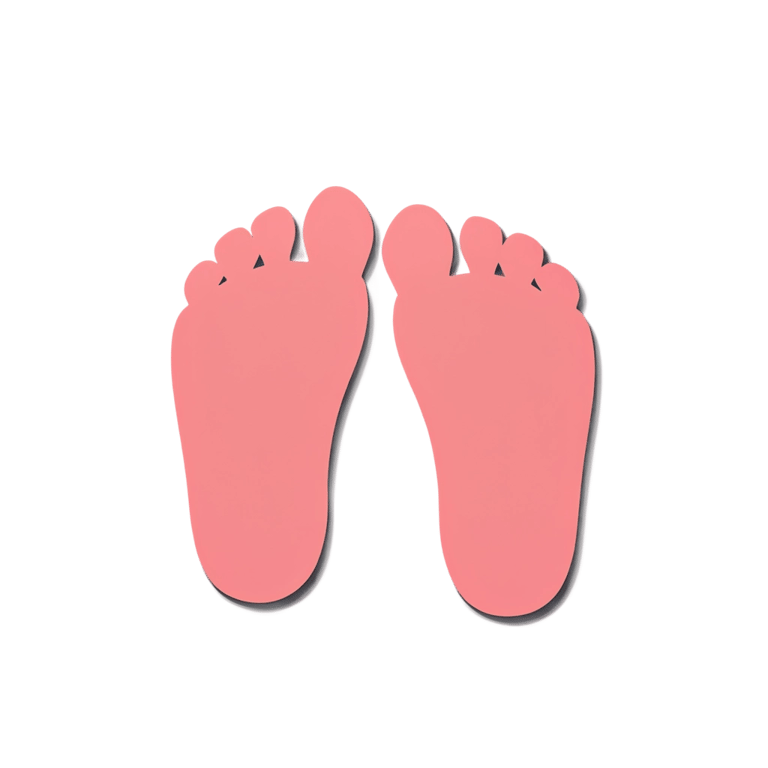 絵文字：小さな女の子の足裏
