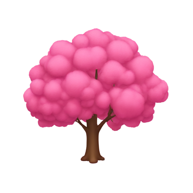絵文字：ピンクの木