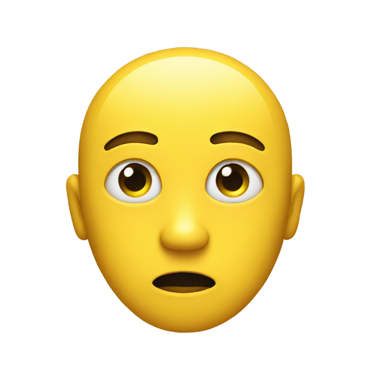 genmoji：黄色圆形担忧脸