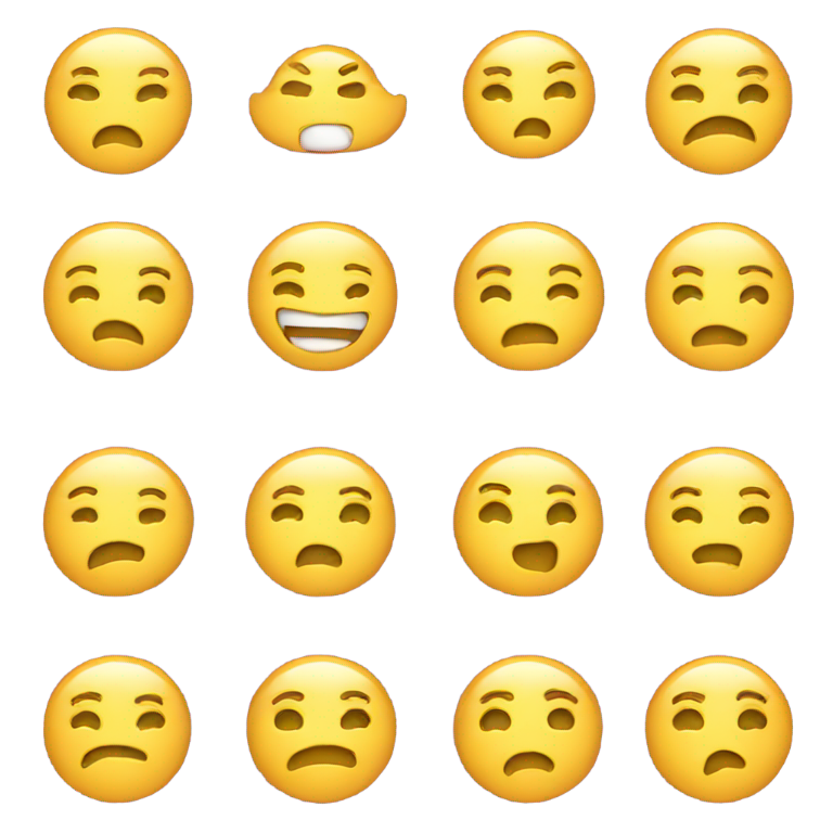 genmoji：黄色脸带有UwU表情
