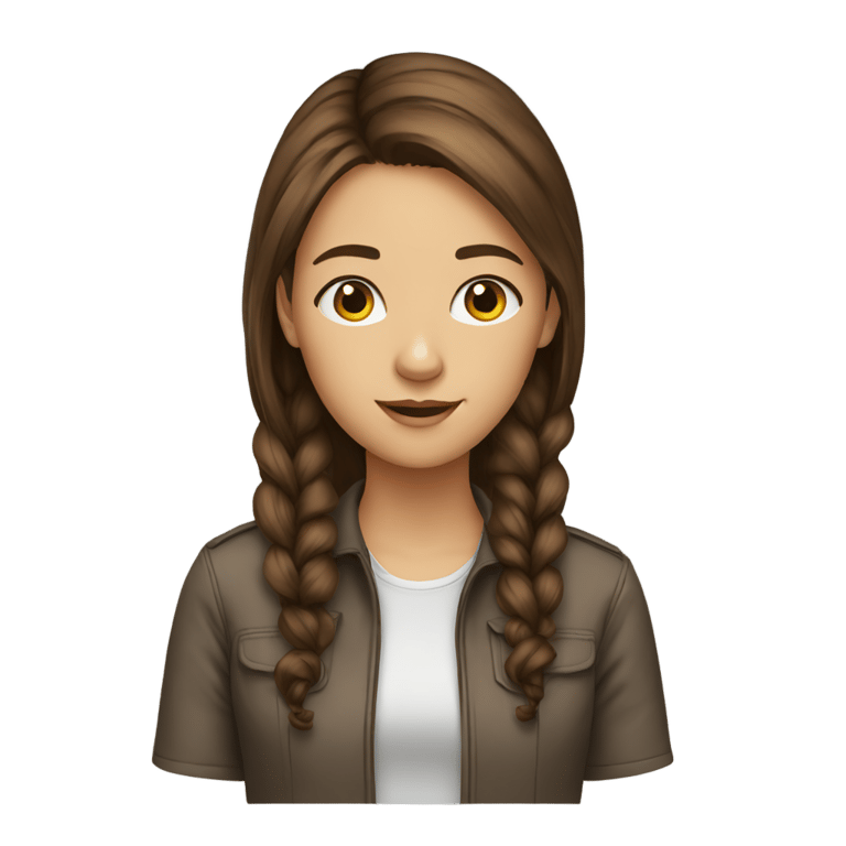 genmoji：棕发聪明的女程序员