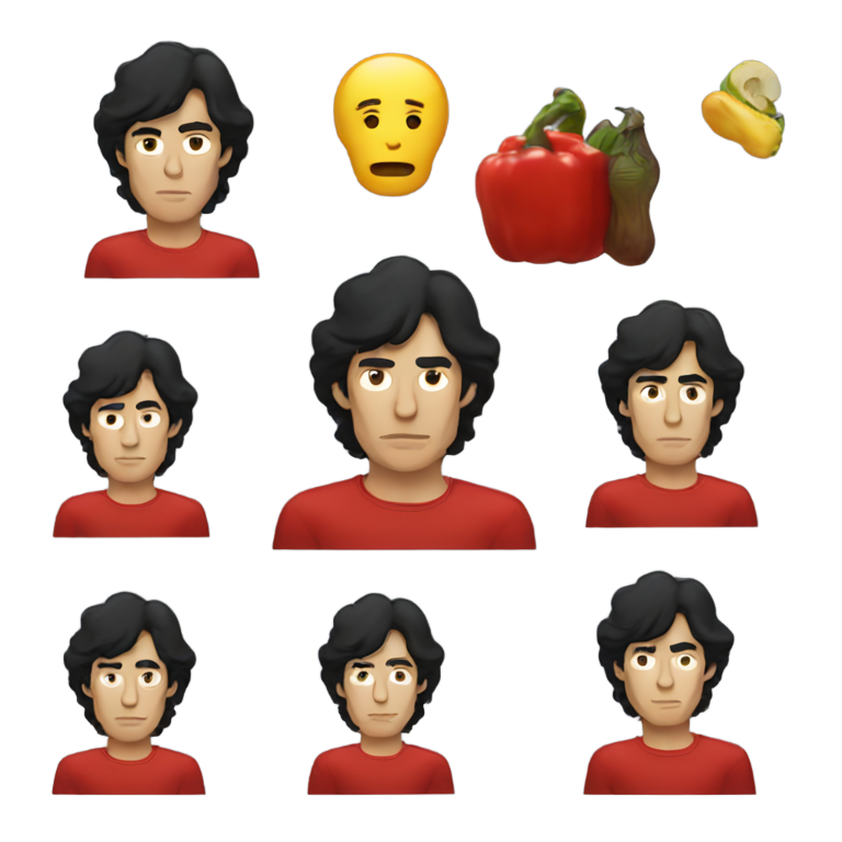 genmoji：理查德·拉米雷斯穿着红色衬衫