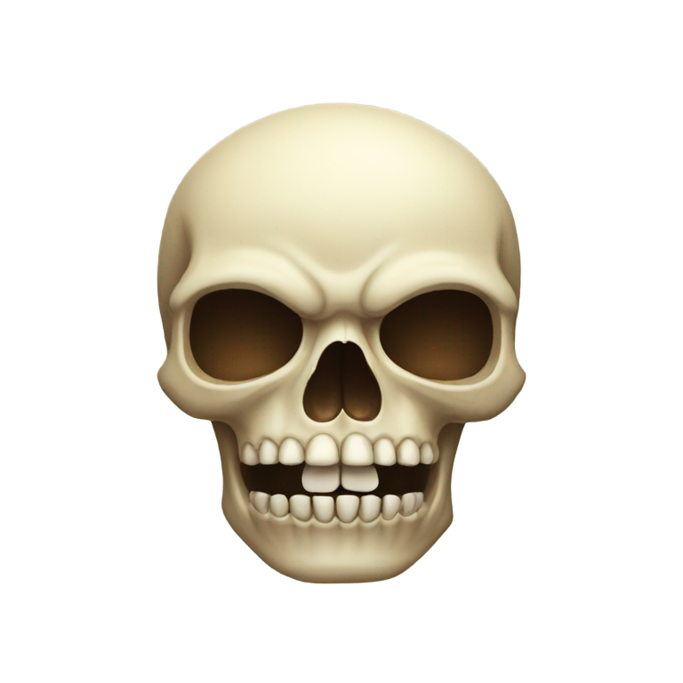 genmoji : 💀🤤 Crâne affamé