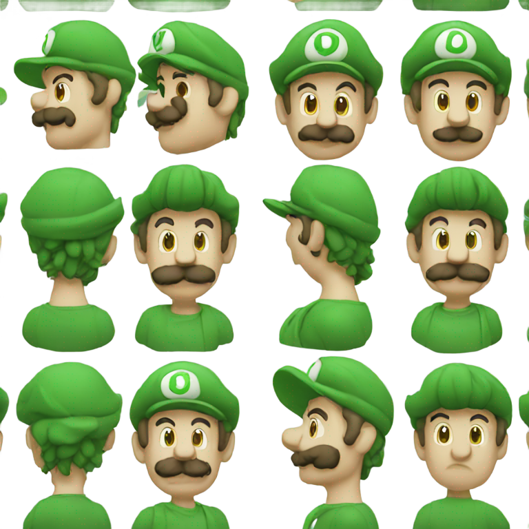 genmoji：路易吉但有头发