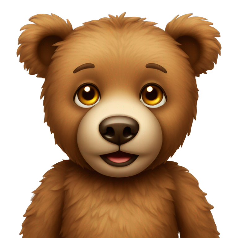 genmoji：棕色可爱的纽扣眼泰迪熊