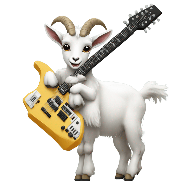 genmoji : Une chèvre jouant d'un keytar Yamaha shs200