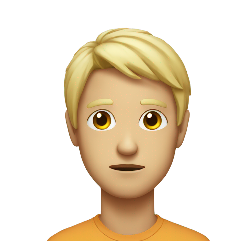 genmoji: a sigh face mixed with a eye roll face
