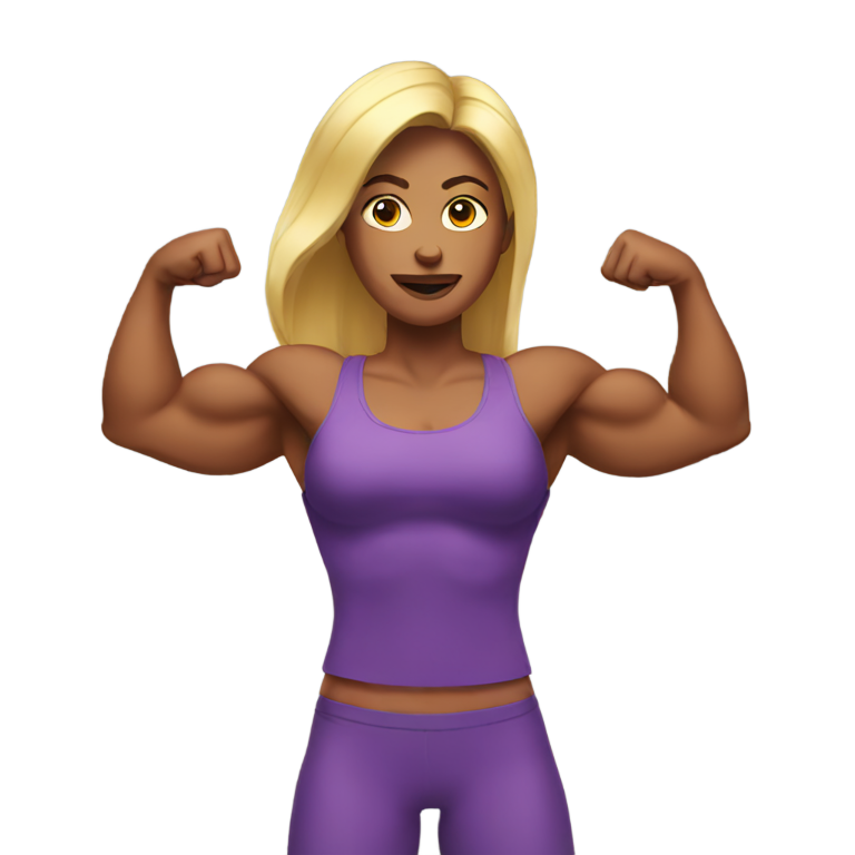 genmoji: woman with huge muscles