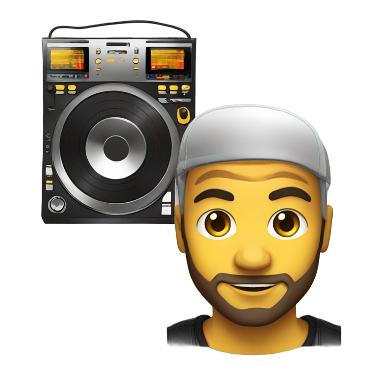絵文字：DJ CDJs 両方のデッキ
