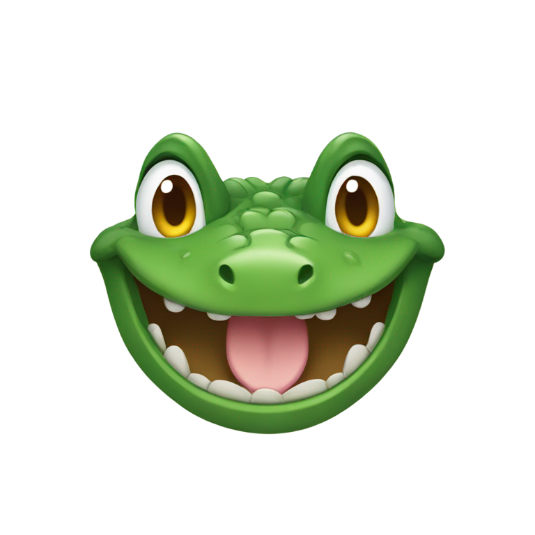 絵文字：ジャカラワニの笑顔